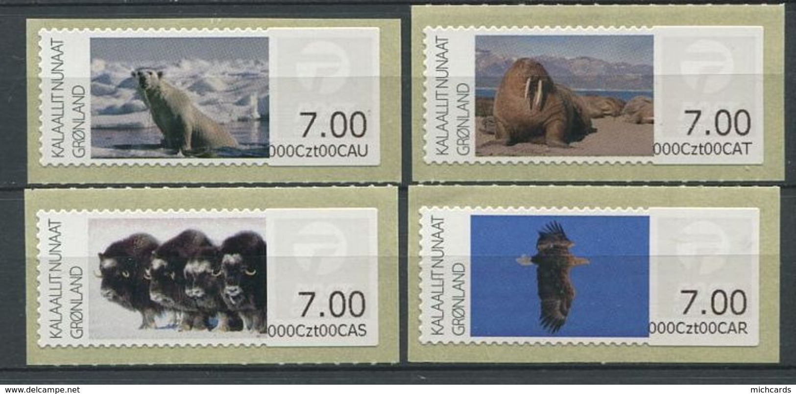 255 GROENLAND 2011 - Yvert 5/8 Distributeur Adhesif - Ours B - Salon Philatilique Automne - Neuf ** (MNH) Sans Charniere - Timbres De Distributeurs