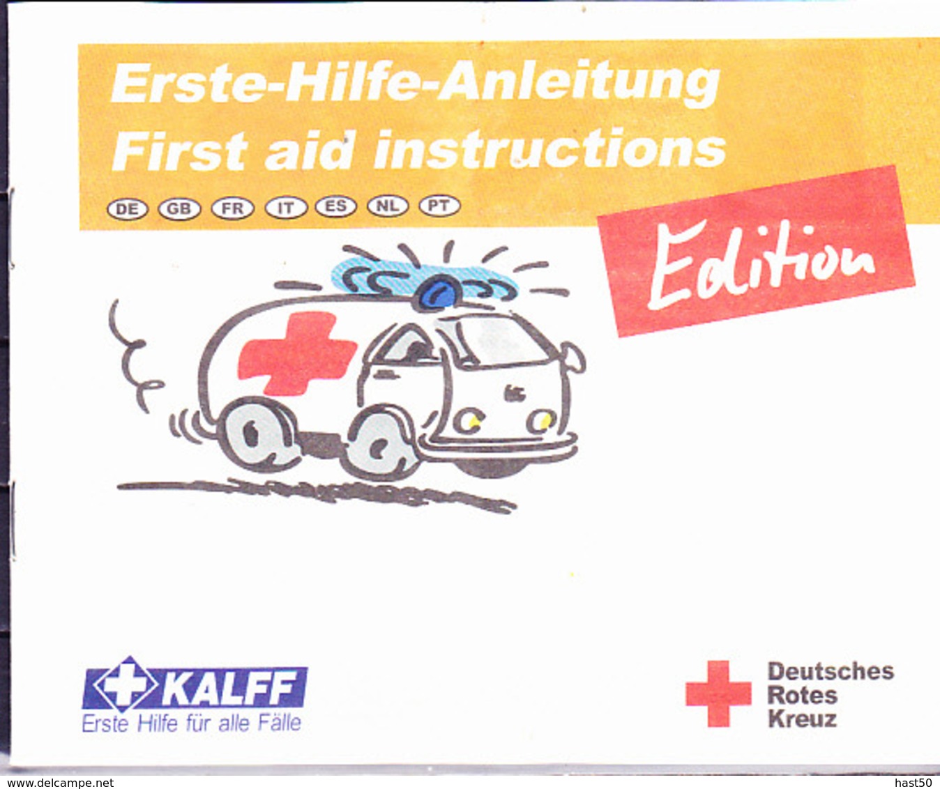 Deutschland Germany Allemagne - DRK  Erste-Hilfe-Ableitung/First Aid Instruction In 7 Sprachen - Medizin & Gesundheit