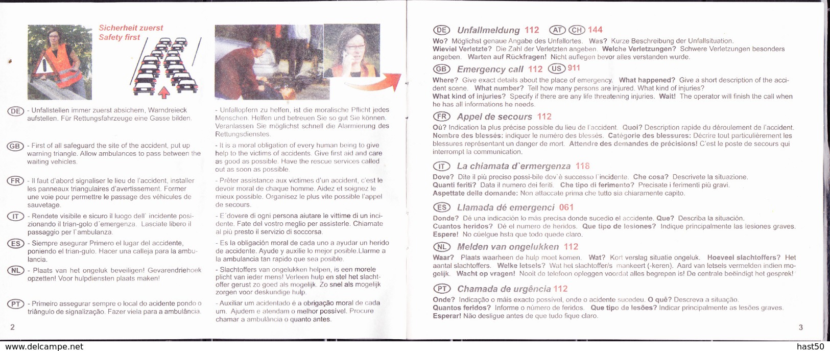 Deutschland Germany Allemagne - DRK  Erste-Hilfe-Ableitung/First Aid Instruction In 7 Sprachen - Gezondheid & Medicijnen