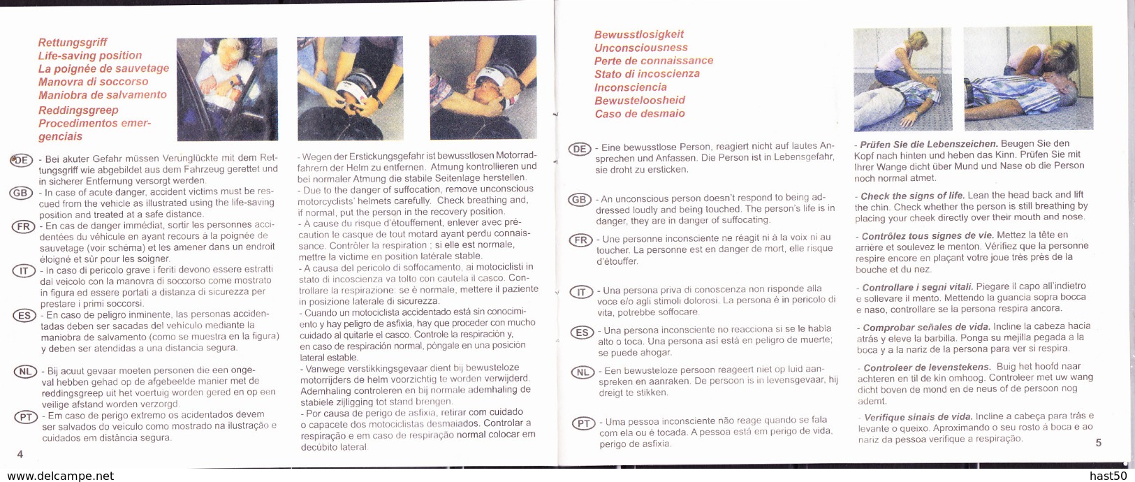 Deutschland Germany Allemagne - DRK  Erste-Hilfe-Ableitung/First Aid Instruction In 7 Sprachen - Gezondheid & Medicijnen