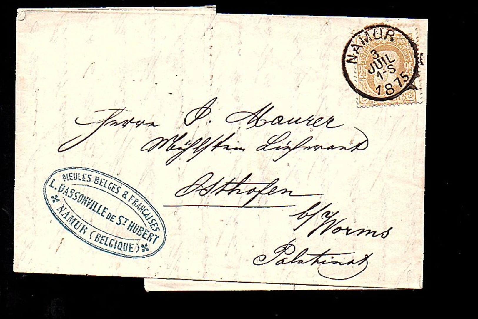 1875 Meubles Belges L. Dassonville De St. Hubert NAMUR > Osthofen (815) - 1869-1883 Leopoldo II