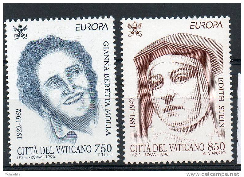 VATICAN N° 1036/7 ** - EUROPA  / FEMMES CELEBRES - 1996