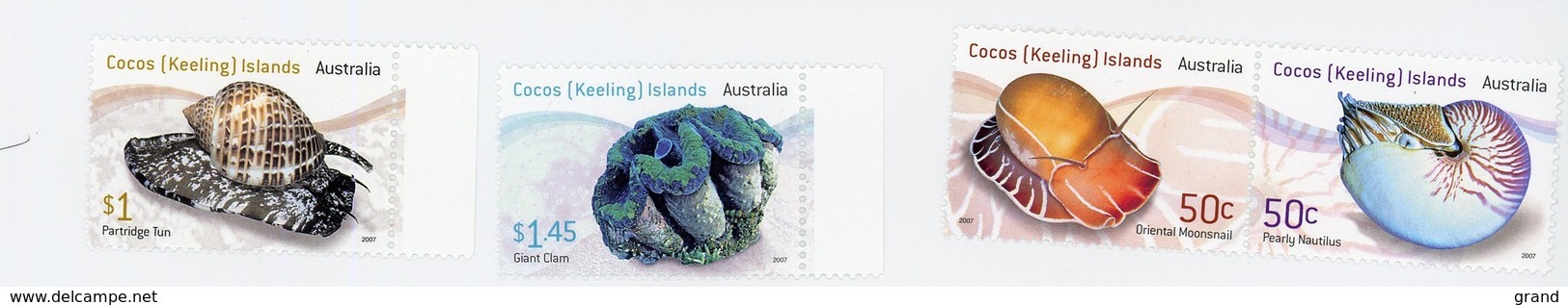 Cocos Island 2007-Coquillages-YT 425/28***MNH - Muscheln