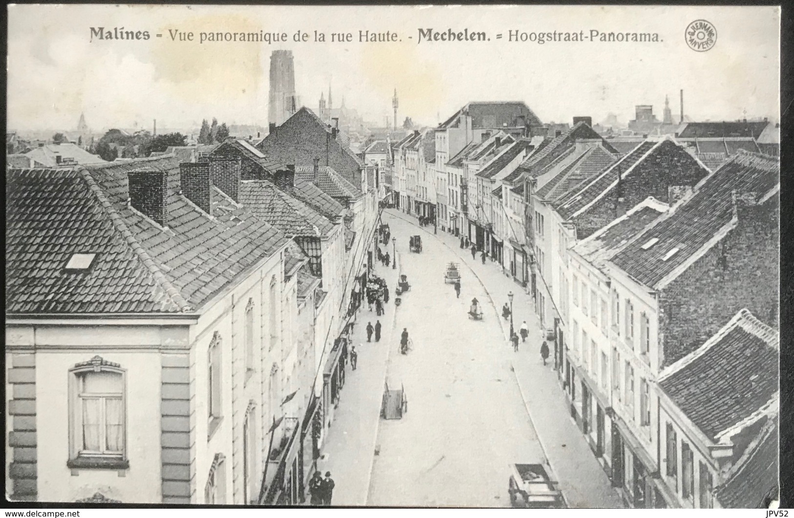 (1739) Malines -  Mechelen - Vue Panoramique De La Rue Haute - 1920 - Malines