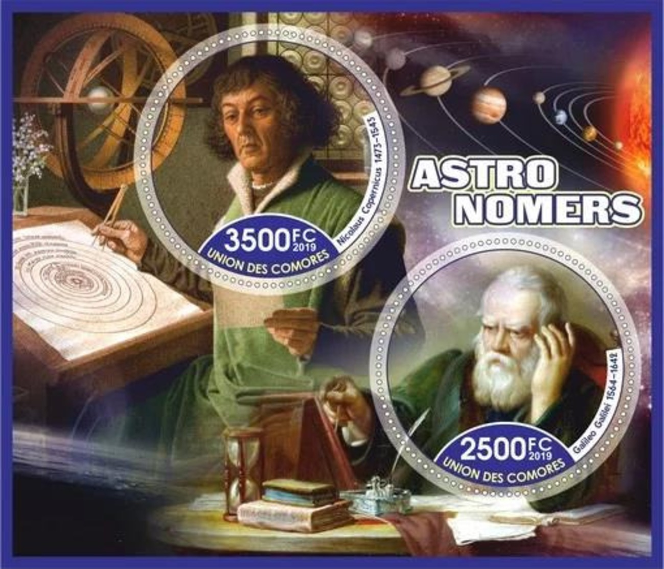 Cosmos Astronomy Nikolai Copernicus Galileo Ensemble De Blocs - Astronomie