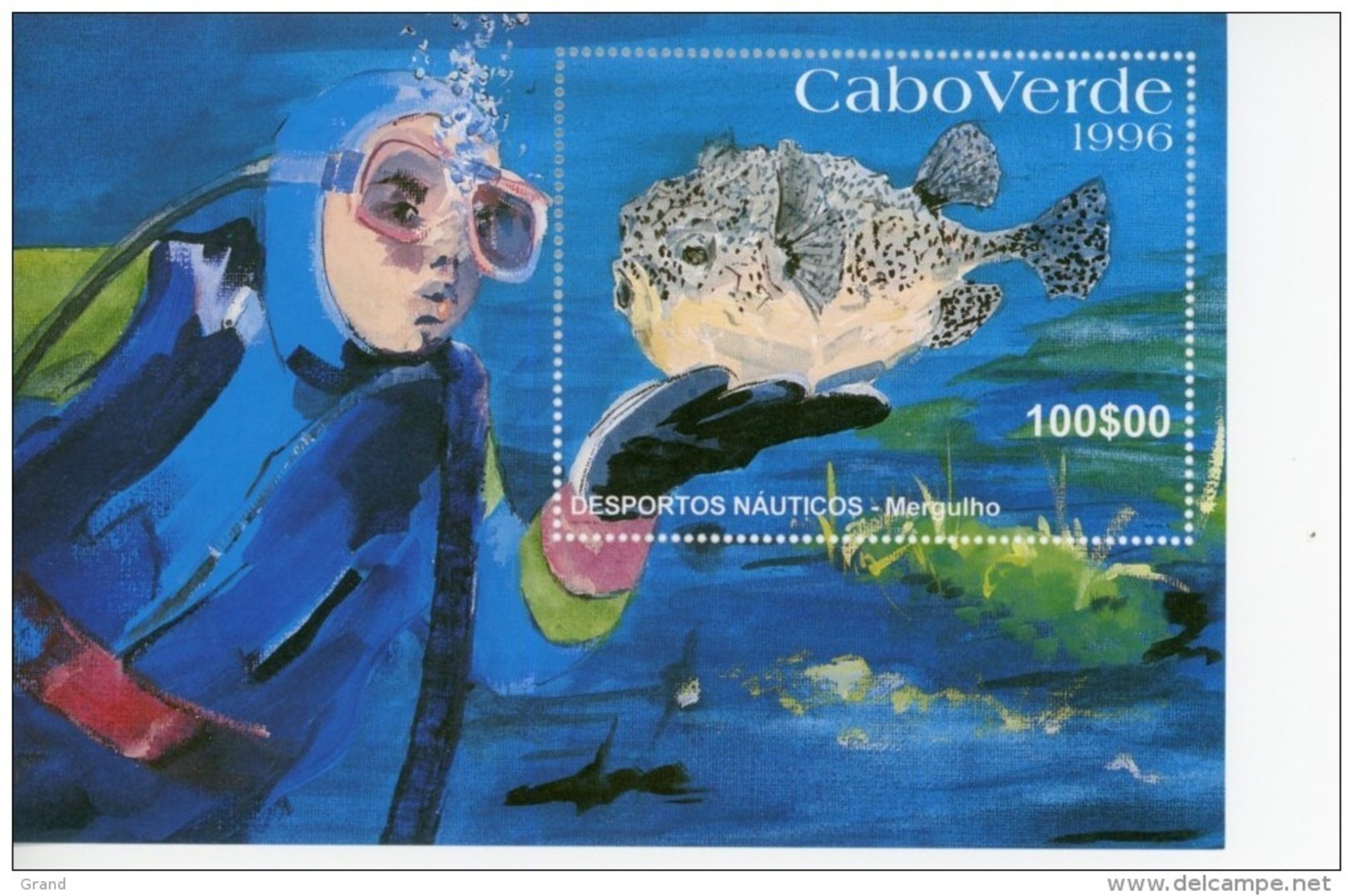 Cap Vert-Cabo Verde-1996-Poisson,plongeur-B27***MNH - Fishes