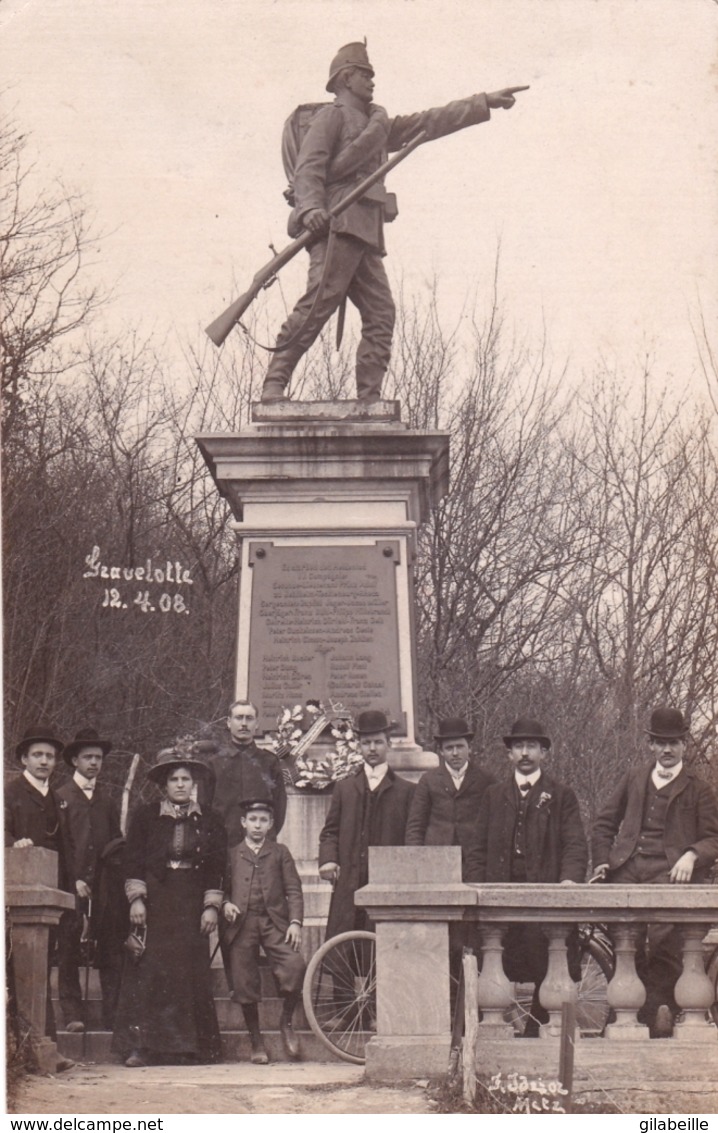 57 - Moselle - GRAVELOTTE - Monument Du 8e Bataillon De Chasseurs Allemands - Carte Photo - Autres & Non Classés