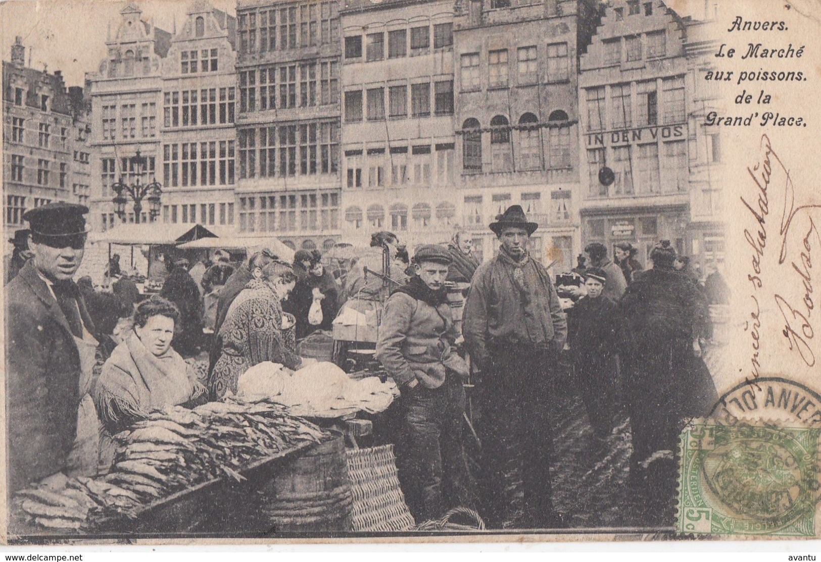 BRUXELLES  BRUSSEL / LE MARCHE AUX POISSONS DE LA GRAND PLACE  1905 - Mercadillos