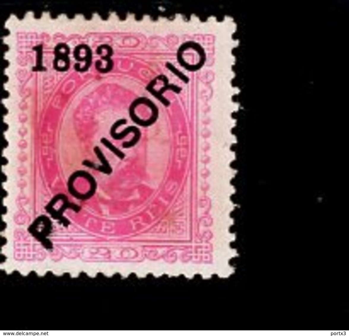 Por.90 König Luis I Mit Aufdruck Provisorio 1893 Without Gum (*) - Unused Stamps