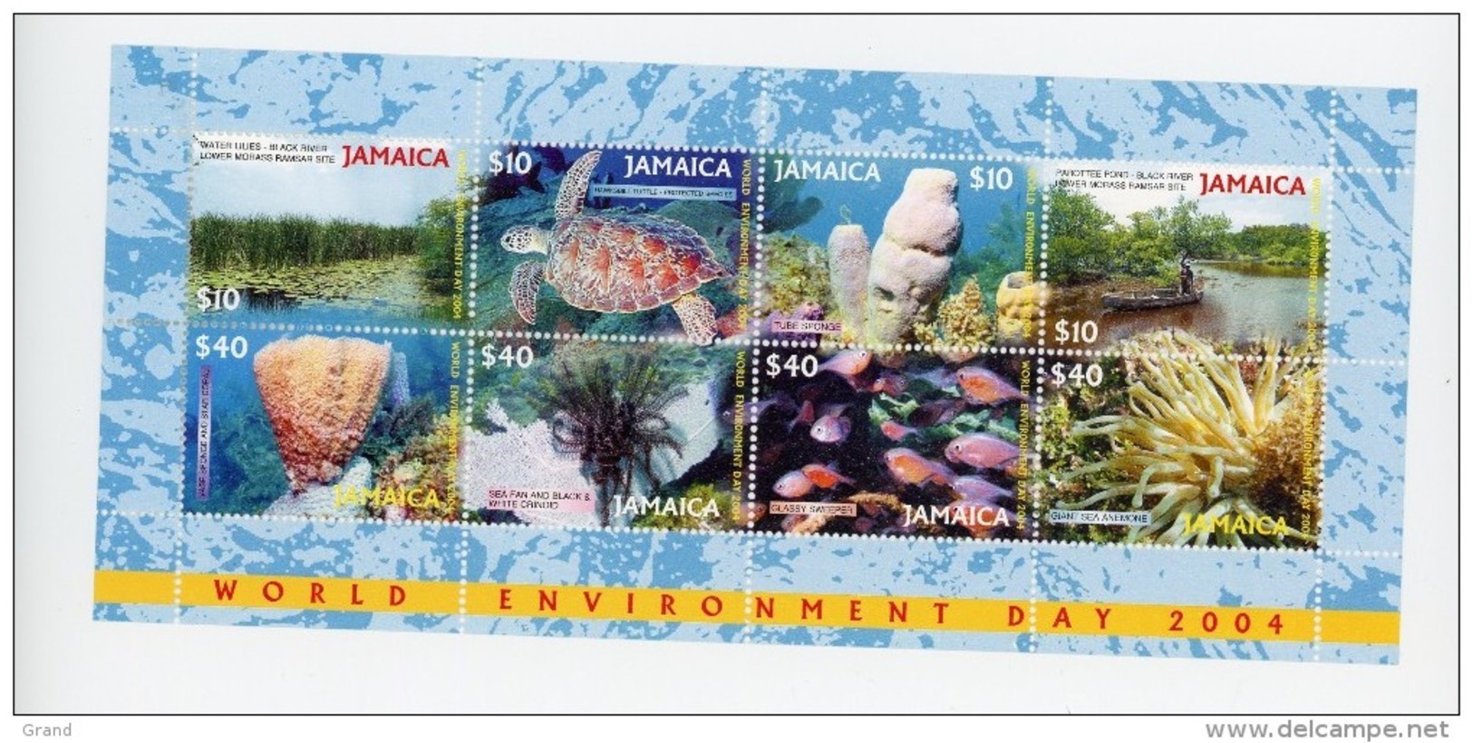 Jamaique 2004-Tortue,coraux,poissons,coquillage-YT 1039/46***MNH - Meereswelt