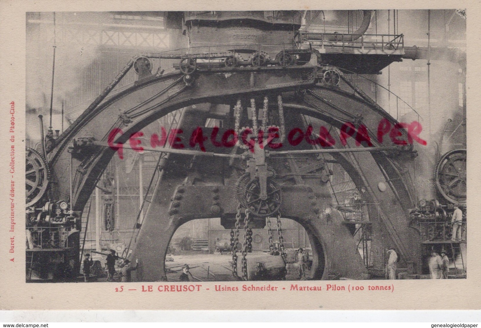 71 - LE CREUSOT - USINES SCHNEIDER - MARTEAU PILON  100 TONNES - Le Creusot