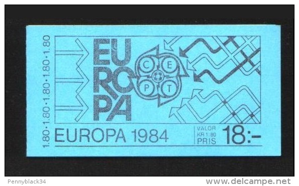 Suede Sweden Carnet Booklet Europa 1984 - 1984