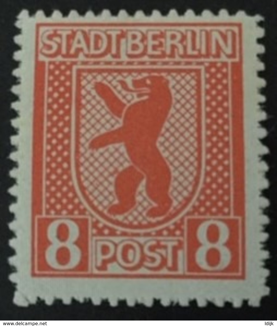 1945  Berlin Und Brandenburg - Berliner Bär Und Eiche Zähnung Zickzackförmig Mi.3B**) - Sonstige & Ohne Zuordnung