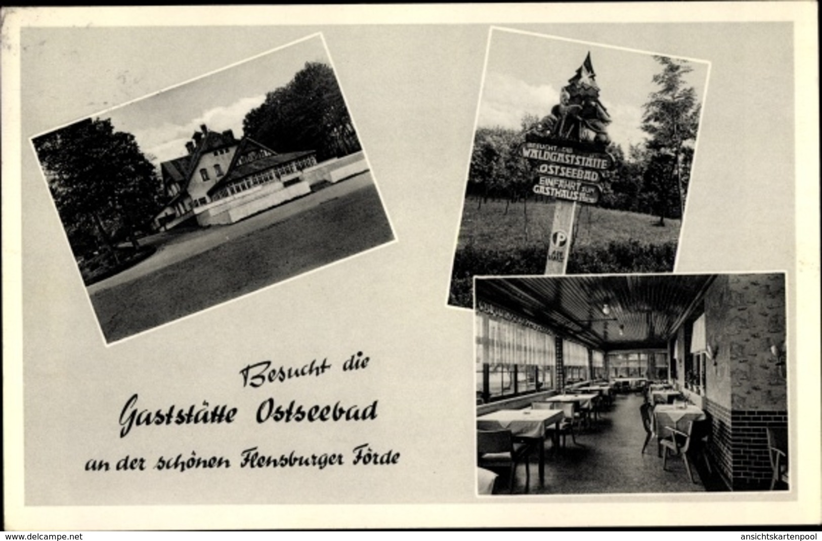 Cp Flensburg In Schleswig Holstein, Gaststätte Ostseebad - Autres & Non Classés