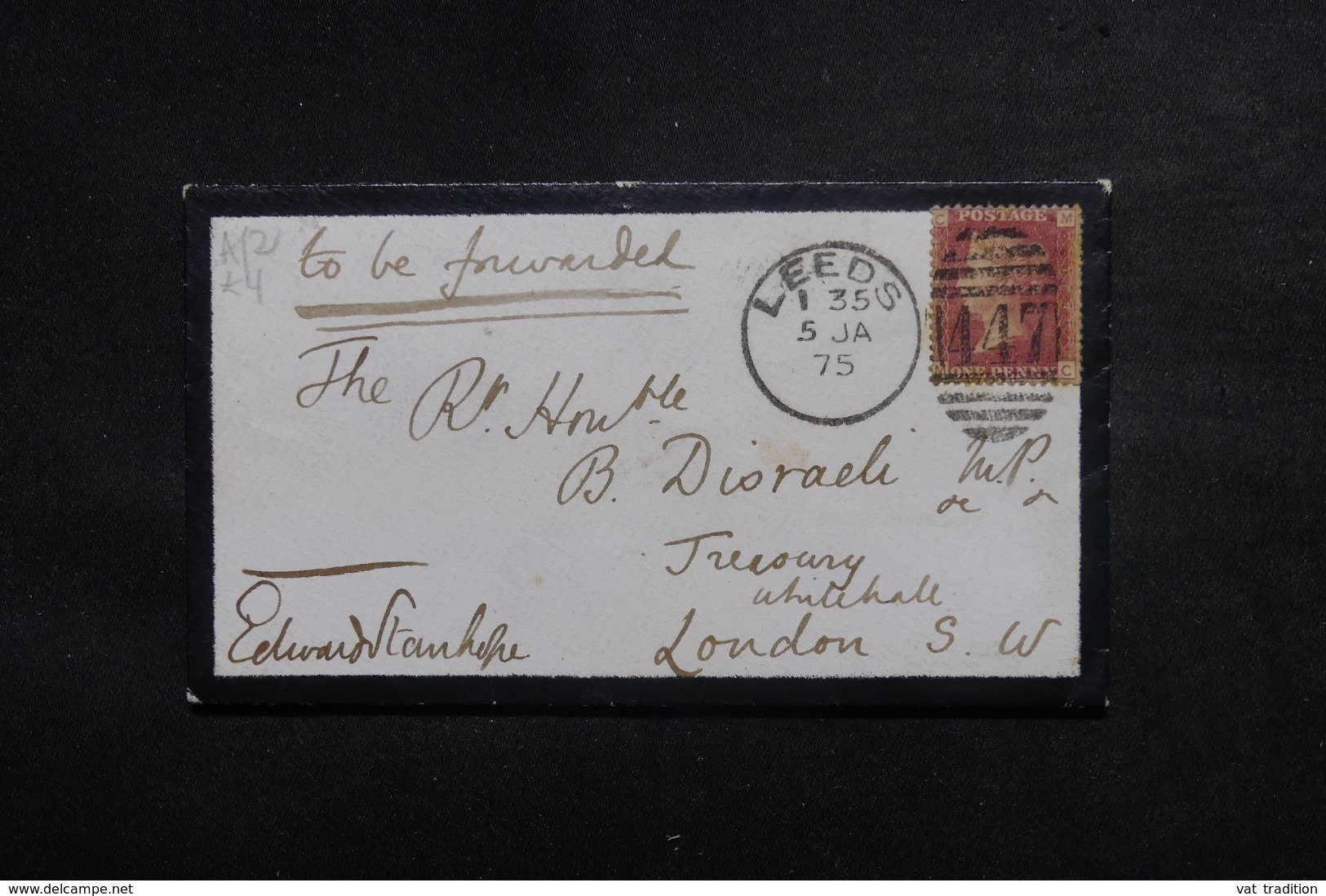 ROYAUME UNI - Enveloppe  De Leeds Pour Londres En 1875 , Affranchissement Victoria - L 46726 - Postmark Collection