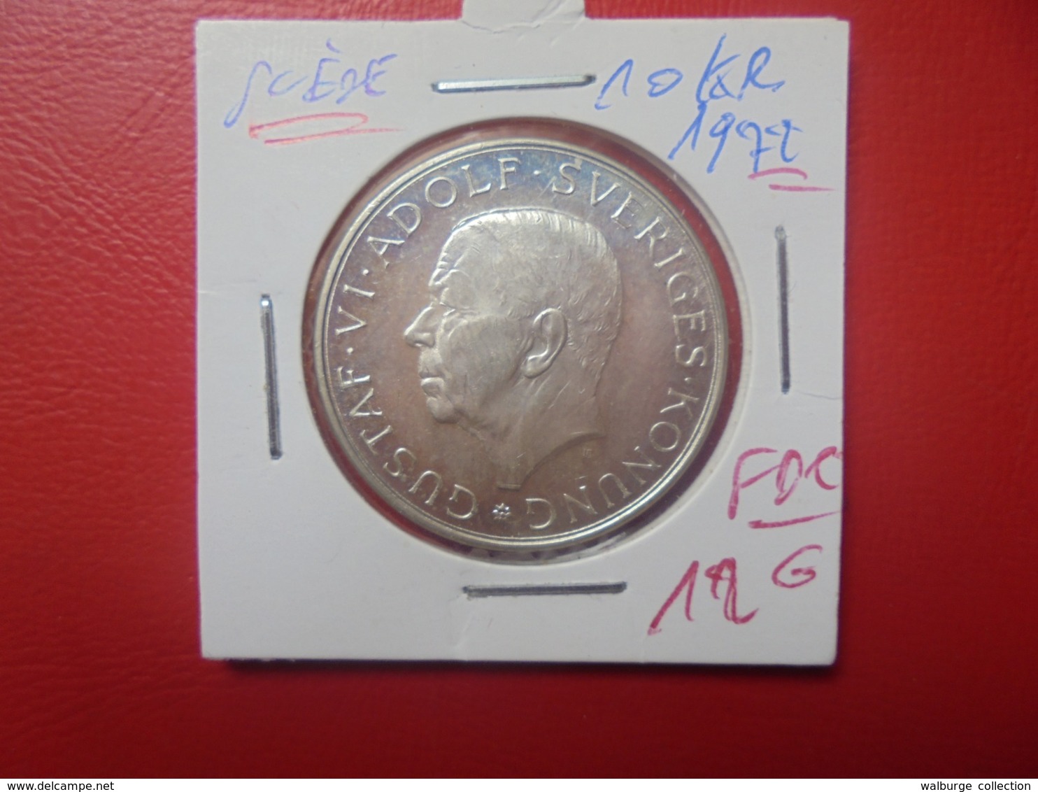 SUEDE 10 KRONE 1972 ARGENT (A.1) - Zweden