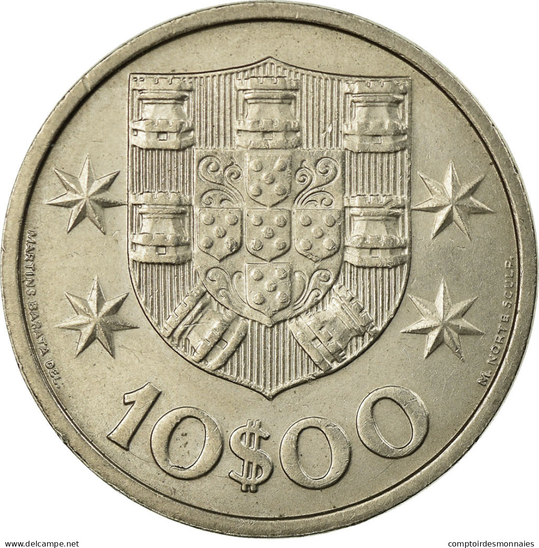 Monnaie, Portugal, 10 Escudos, 1972, TTB+, Copper-Nickel Clad Nickel, KM:600 - Portugal