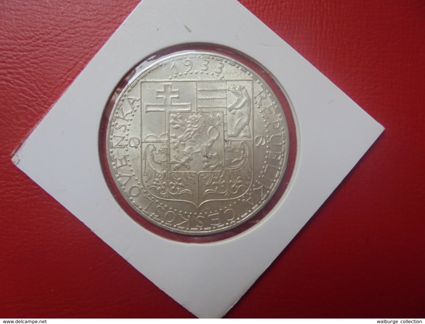 TCHECOSLOVAQUIE 20 KORUN 1933 ARGENT TRES BELLE QUALITE (A.1) - Tsjechoslowakije