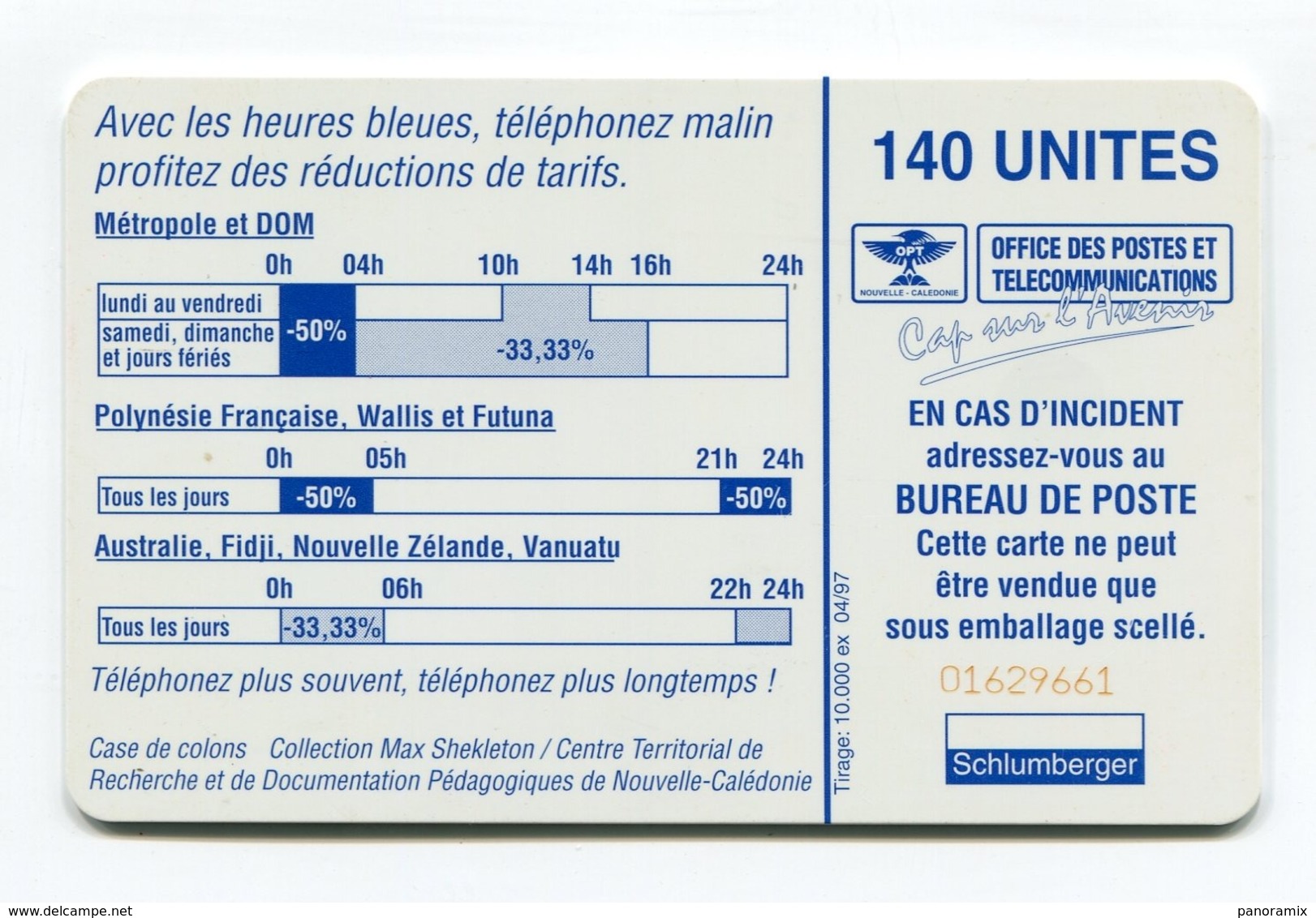 Telecarte °_ N-Calédonie-50-Ferme Des Colons-140 U-06.97- R/V 9661 - Nueva Caledonia