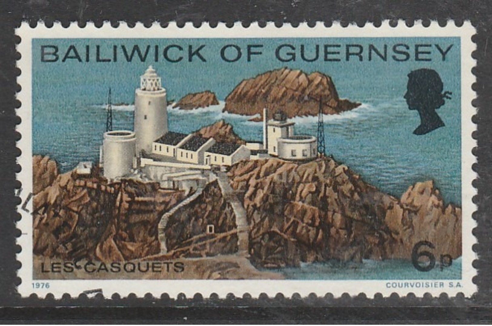 Guernsey 1976 Ligththouse 6p Multicoloured SW 123 O Used - Guernsey