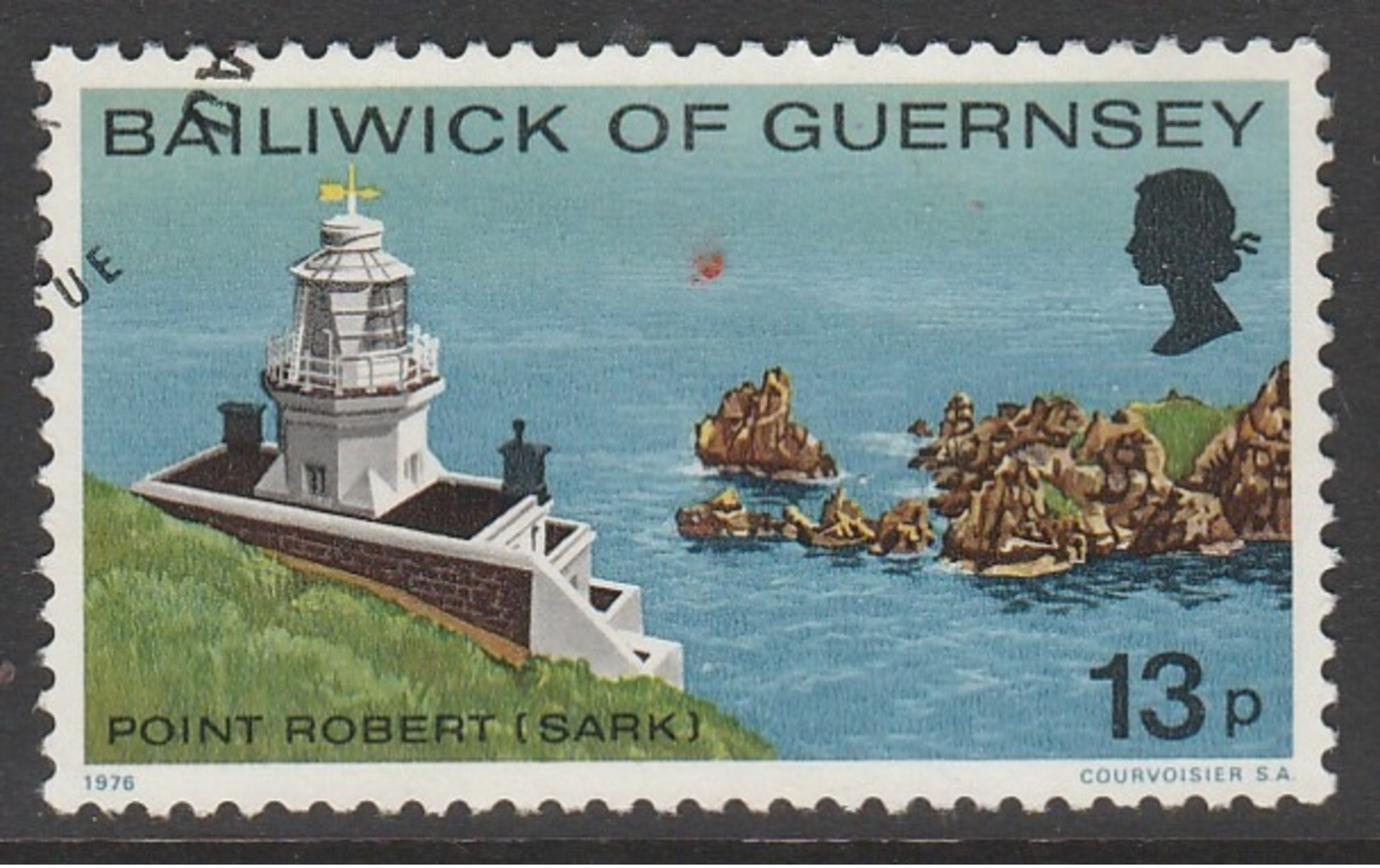 Guernsey 1976 Ligththouse 13p Multicoloured SW 125 O Used - Guernsey