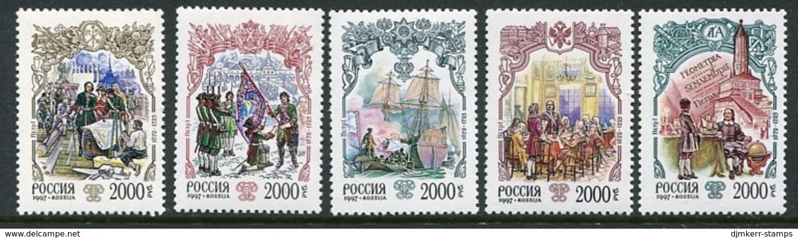 RUSSIA 1997 History III: Peter The Great MNH / **.  Michel 612-16 - Ungebraucht