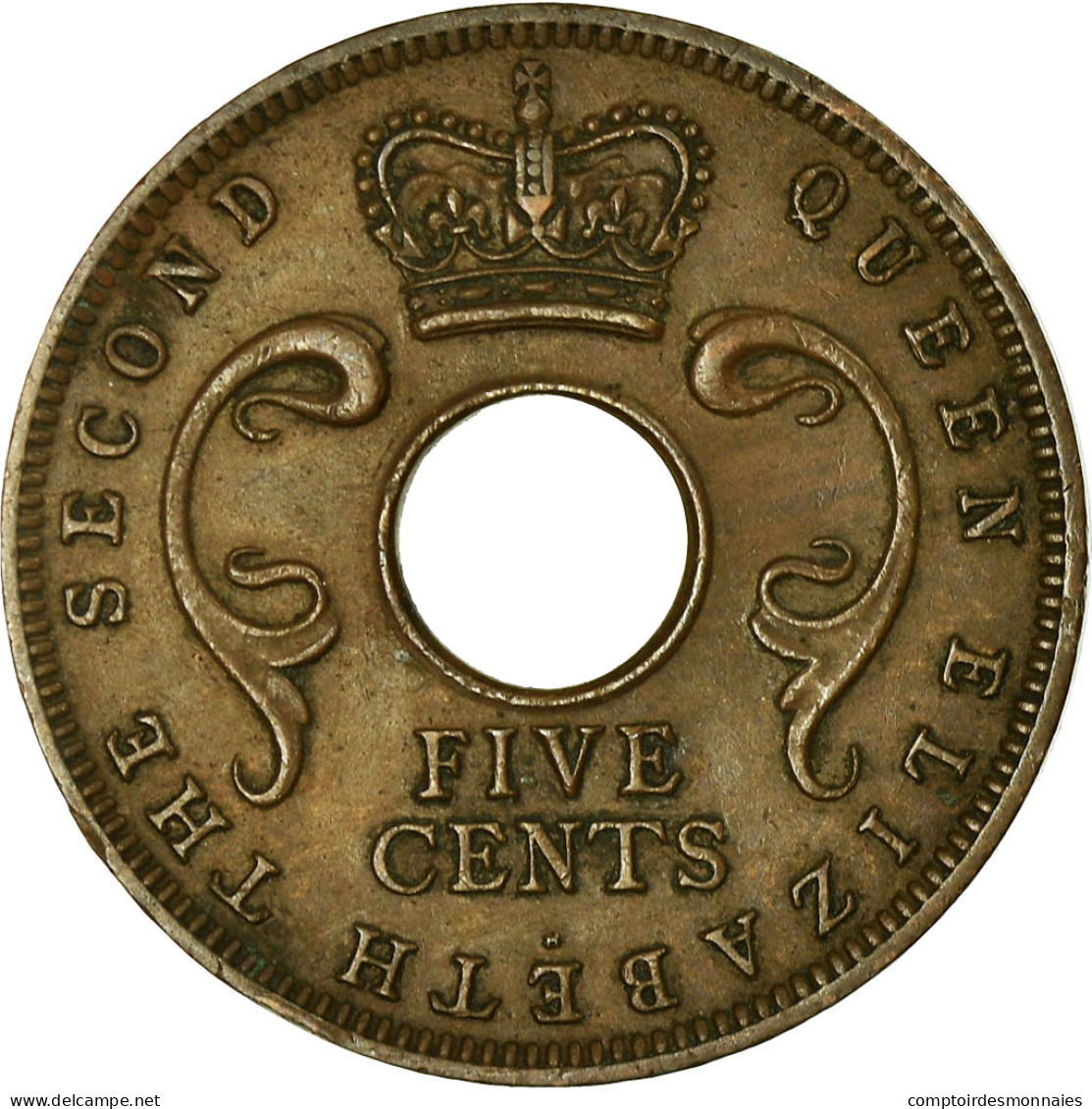 Monnaie, EAST AFRICA, Elizabeth II, 5 Cents, 1951, TTB, Bronze, KM:37 - Colonia Britannica