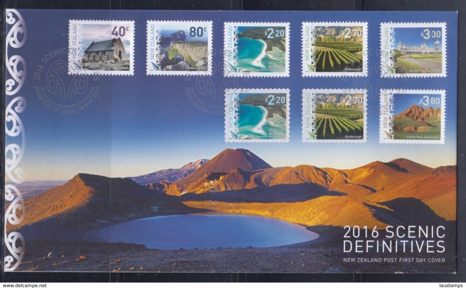 New Zealand 2016 Scenic Definitives FDC - FDC