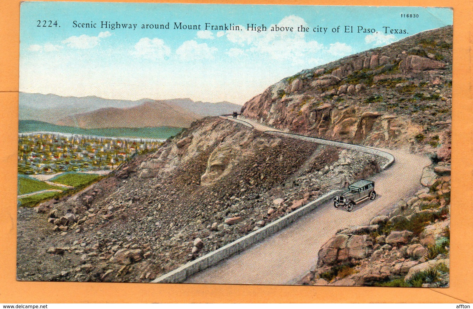 El Paso Tex 1919 Postcard - El Paso