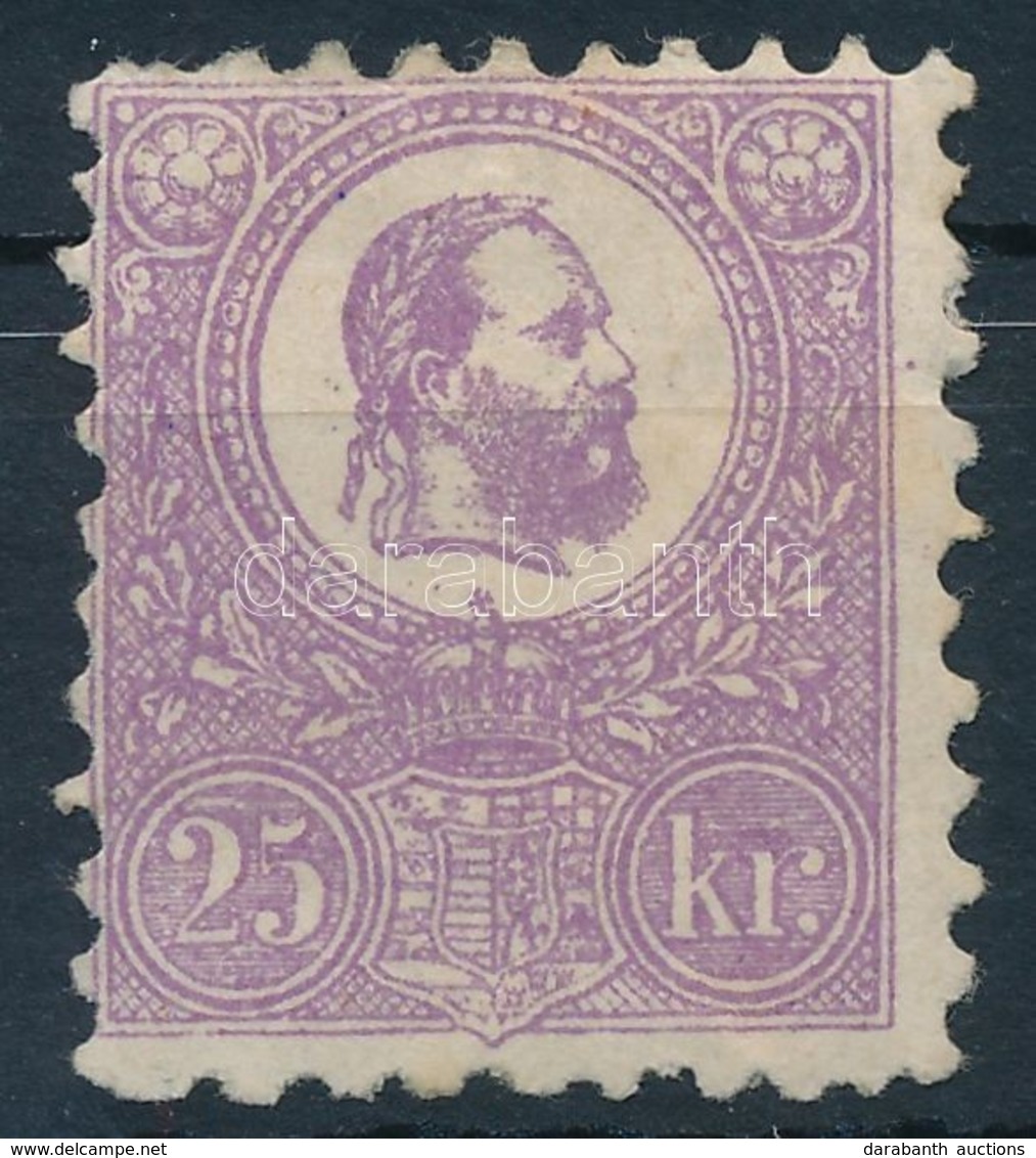 * 1871 Kőnyomat 25kr élénk Ibolya, Eredeti, Szép Gumival, Falcos (260.000) / Mi 6a, Lively Colour, With Nice Original Gu - Otros & Sin Clasificación