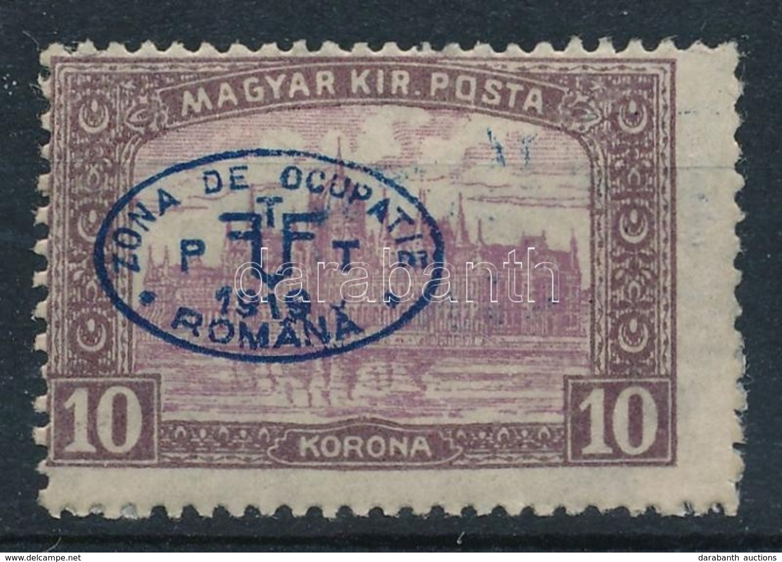 * Debrecen 1919 Parlament 10K, Bodor Vizsgálójellel (100.000) (törések) - Autres & Non Classés