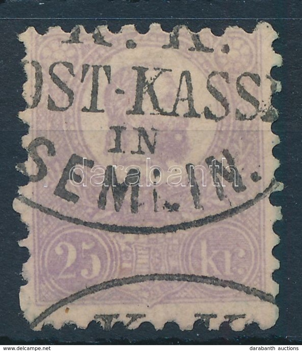 O 1871 Kőnyomat 25kr 'K.K. (P)OST-KASS(E) IN SEMLIN' - Sonstige & Ohne Zuordnung