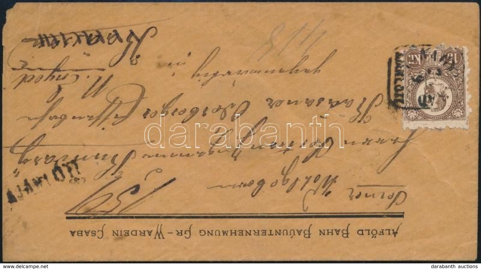 1871 Réznyomat 15kr Képbe Fogazva Ajánlott Levélen 'NAGY VÁRAD AJÁNLOTT' - 'KASSA' Továbbküldve  'KOLOZSVÁR' - Nagyanyed - Sonstige & Ohne Zuordnung