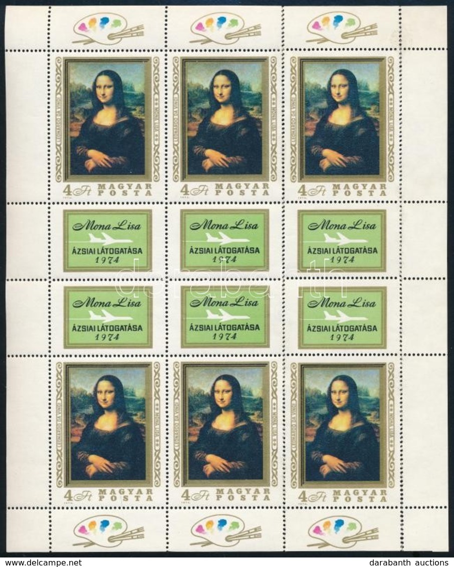 ** 1974 Mona Lisa Kisív (13.000) (hajtott, Gumihibák / Folded, Gum Disturbance) - Sonstige & Ohne Zuordnung