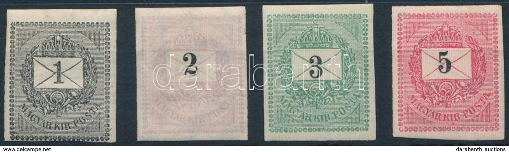 * 1898 1kr, 2kr, 3kr, 5kr Vágott Bélyegek - Otros & Sin Clasificación