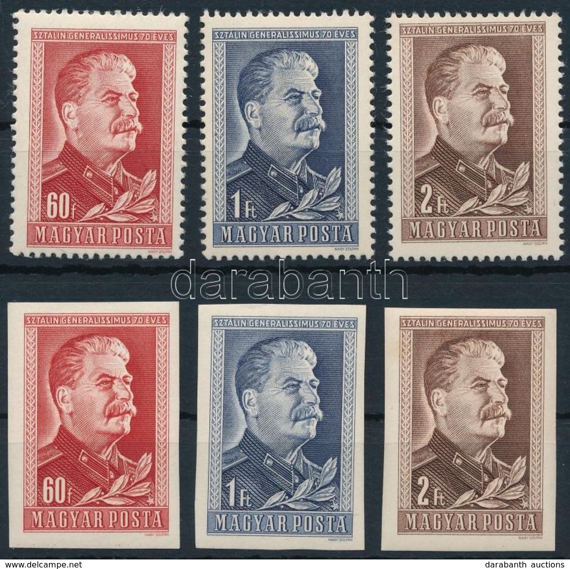 ** 1949 Sztálin Fogazott és Vágott Sor (3.800) - Sonstige & Ohne Zuordnung
