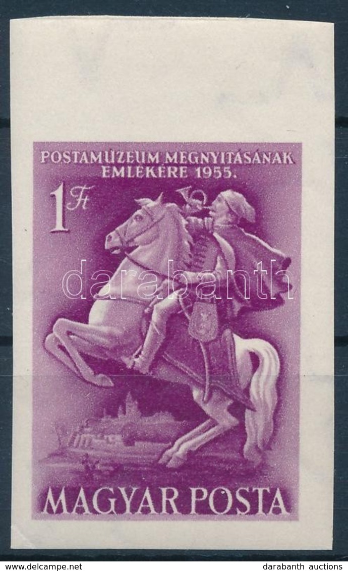** 1955 Postamúzeum ívszéli Vágott Bélyeg (6.000) (bal Alsó Sarok Törött) - Otros & Sin Clasificación