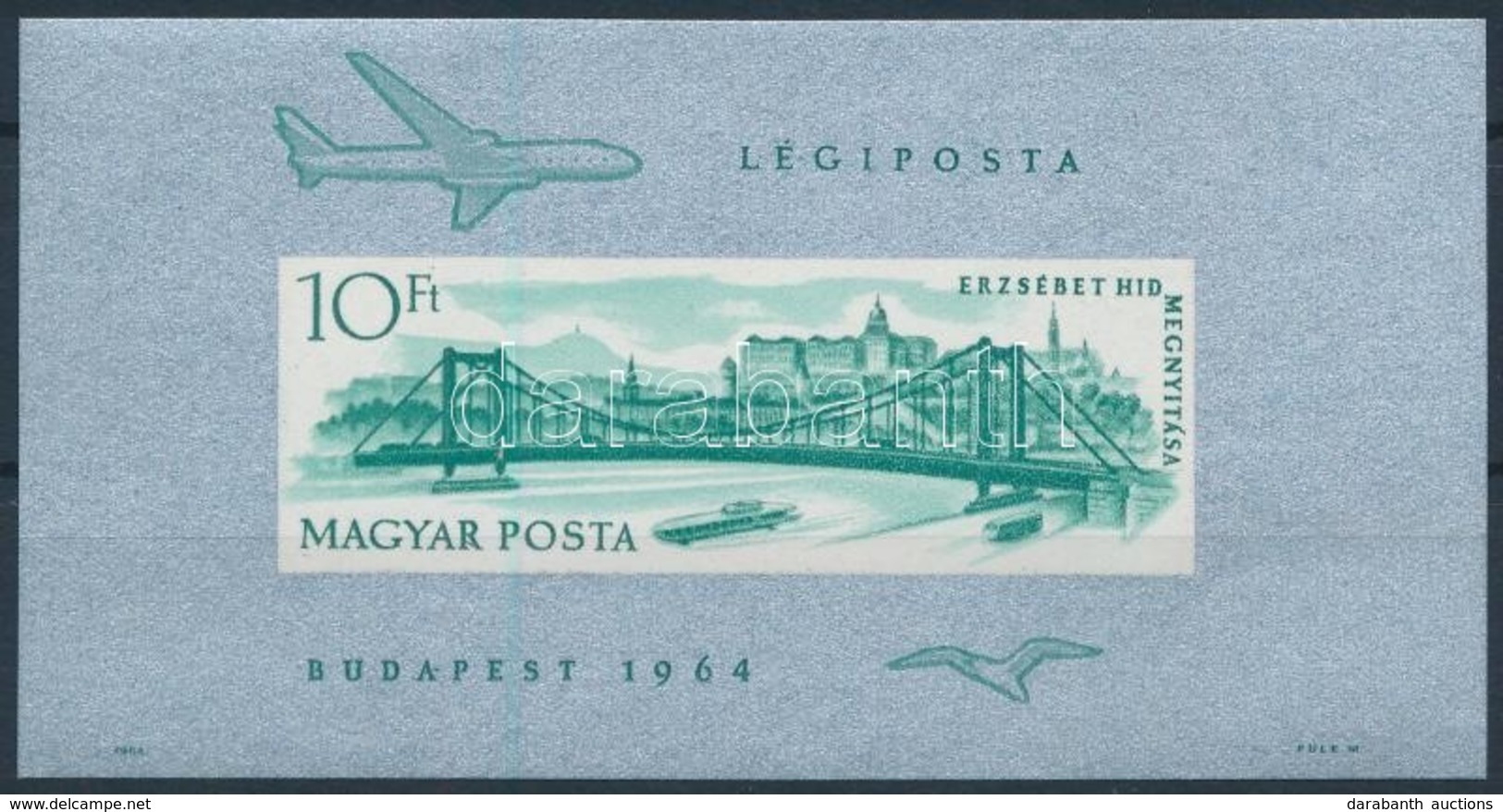 ** 1964 Erzsébet-híd Vágott Blokk (20.000) - Other & Unclassified