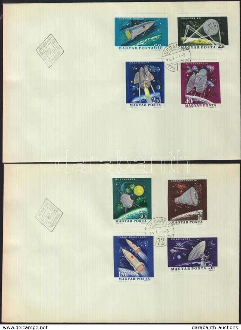 1964 Az űrkutatás Eredményei (I.) Vágott Sor 2db FDC-n (3.500) - Other & Unclassified