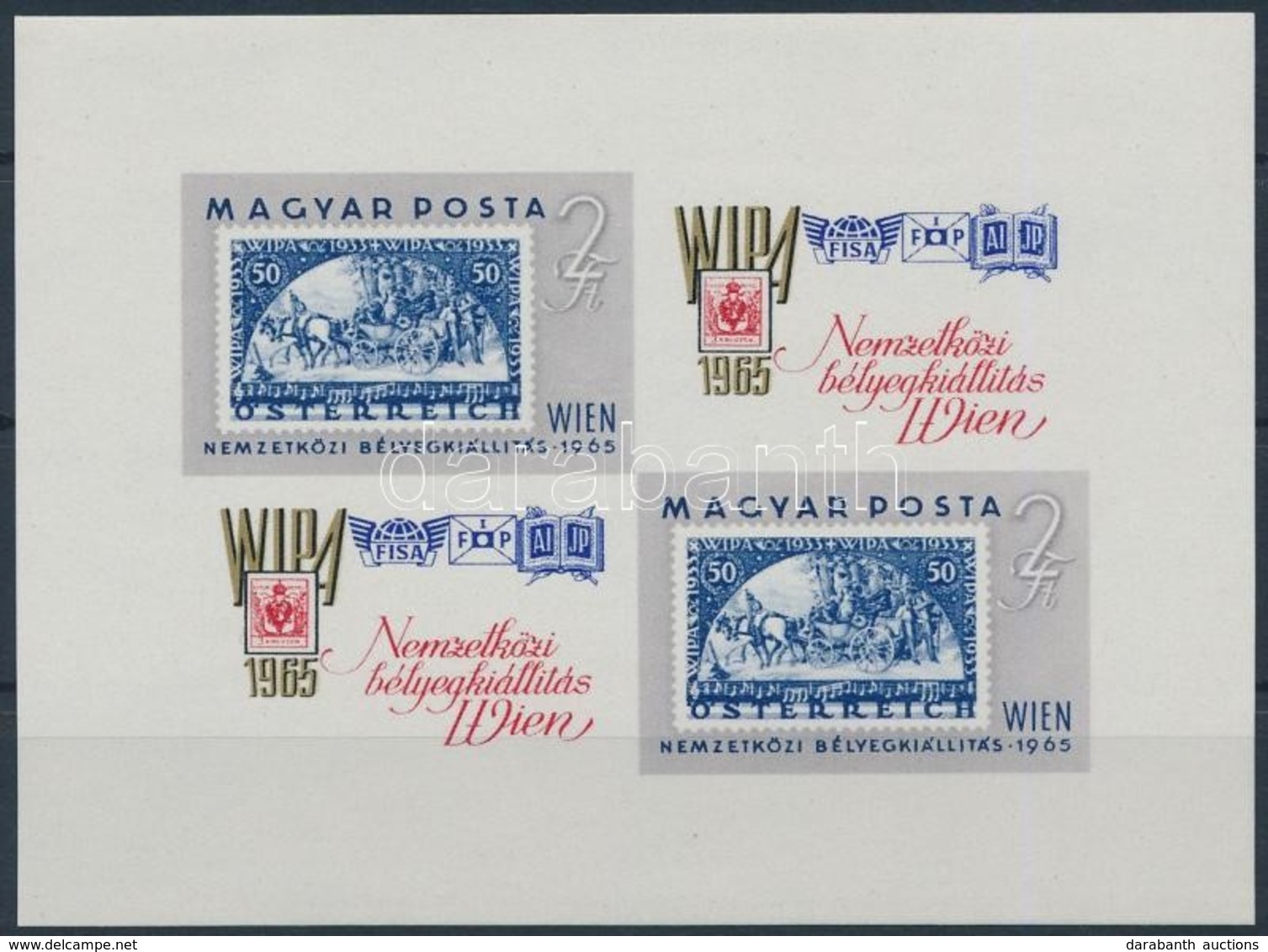 ** 1965 WIPA Vágott Kisív (4.500) - Other & Unclassified