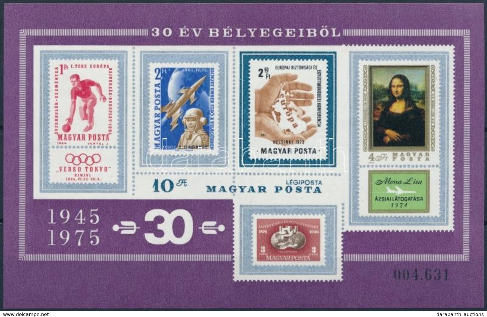 ** 1975 30 év Bélyegeiből Vágott Blokk (4.000) - Other & Unclassified