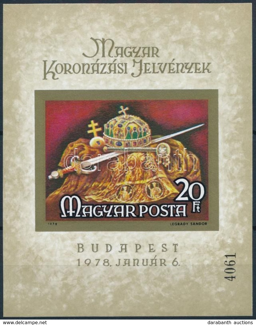 ** 1978 Magyar Koronázási Jelvények Vágott Blokk (6.000) - Other & Unclassified