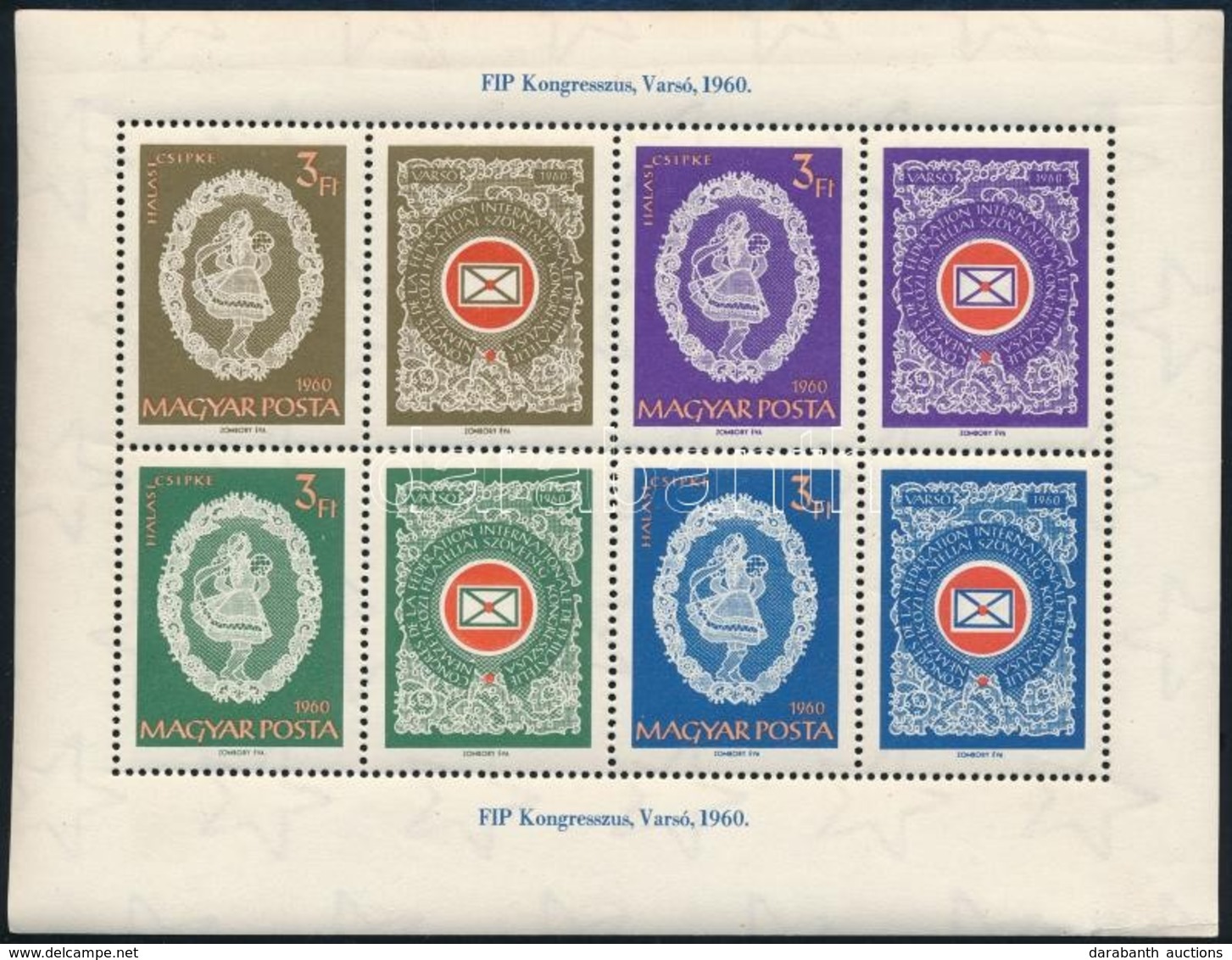 ** * 1960 FIP (III.) 8 Db Blokk (28.000) (vegyes Minőségben /mixed Quality) - Other & Unclassified