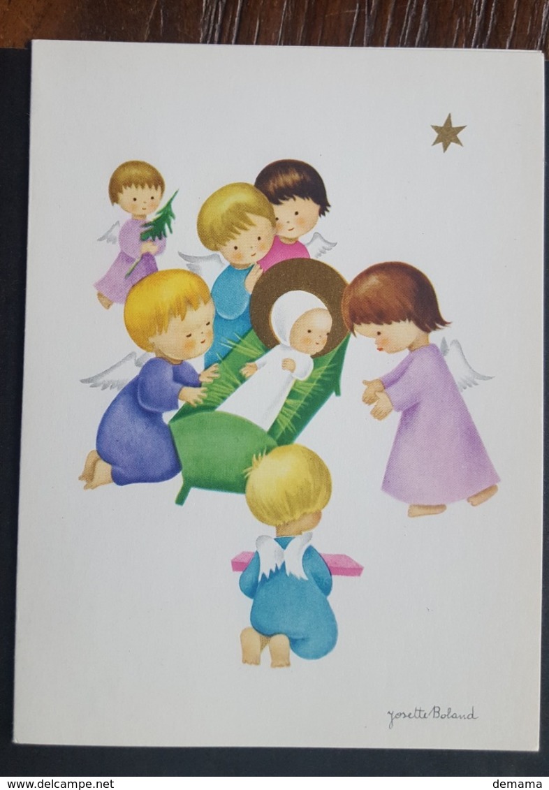 Josette Boland, 2 Sets Van 6 Vintage Kerstkaarten (12 Kaarten) - Autres & Non Classés