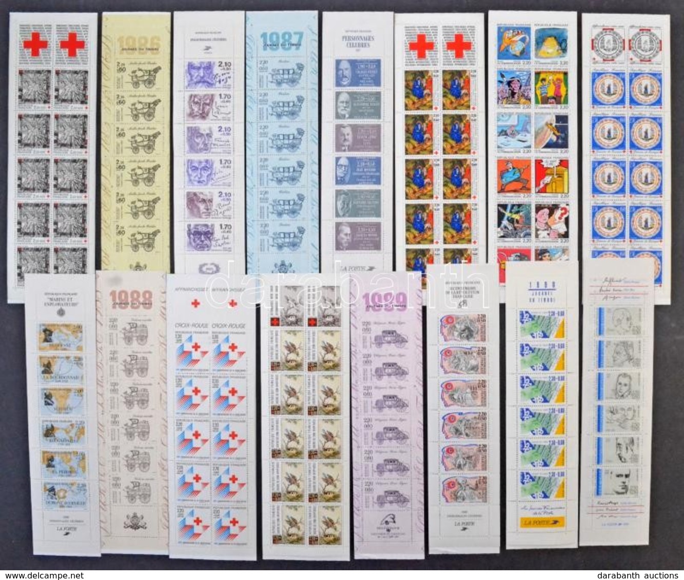 ** Franciaország 42 Különféle Alkalmi Bélyegfüzet 1985-2002, Ritka Kínálat / 42 Different Stamp Booklets (no Definitives - Sonstige & Ohne Zuordnung