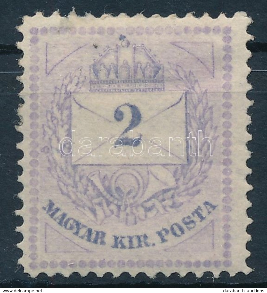 * 1874 2kr 'A' Szürkésibolya (9.000) (felül Pici Elvékonyodás / Thin Paper Above) - Otros & Sin Clasificación