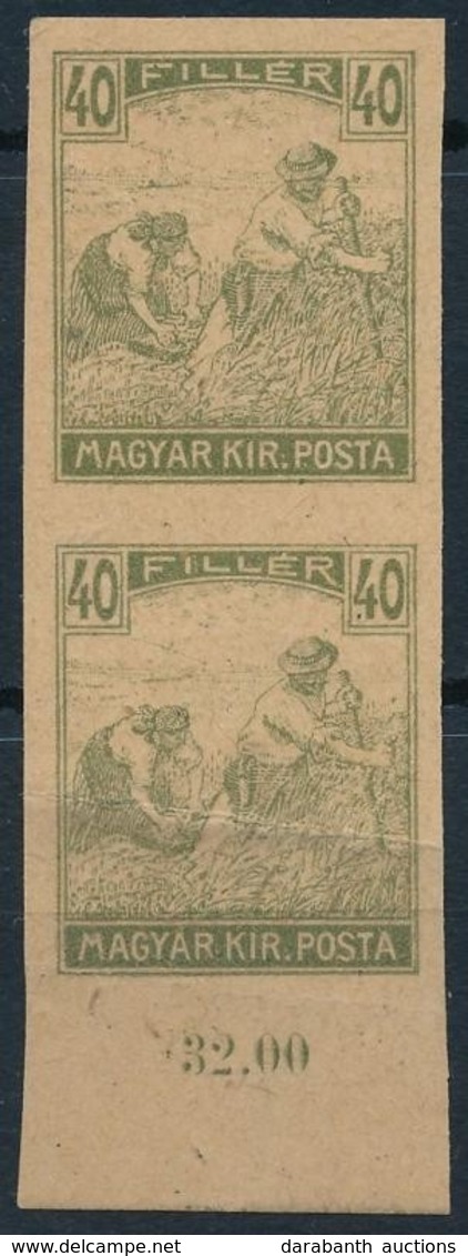 (*) 1916 Arató 40f Próbanyomat ívszéli Pár - Other & Unclassified