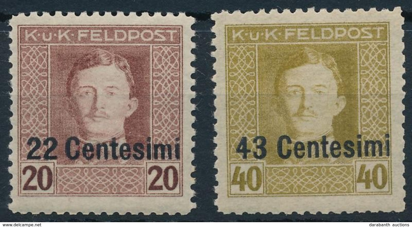 ** Olaszország Részére 1918 Forgalmi 22C/20h + 43C/40h 11 1/2 Fogazással (11.800) - Other & Unclassified