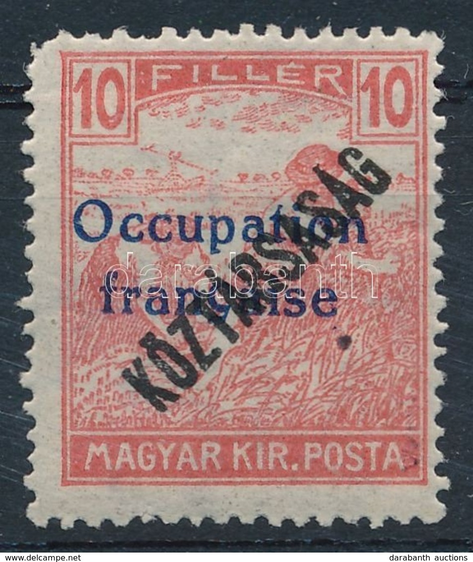 * Arad 1919 Arató/Köztársaság 10f, Bodor Vizsgálójellel (20.000) - Other & Unclassified