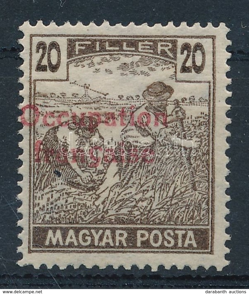 (*) Arad 1919 Magyar Posta 20f Próbanyomat, Bodor Vizsgálójellel - Otros & Sin Clasificación